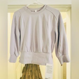 NWT Lululemon Softstreme Ribbed-Hem Pullover in Faint Lavender - Size 4!